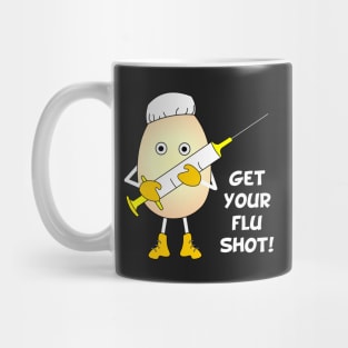 Get Your Flu Shot Egghead Nurse Mug